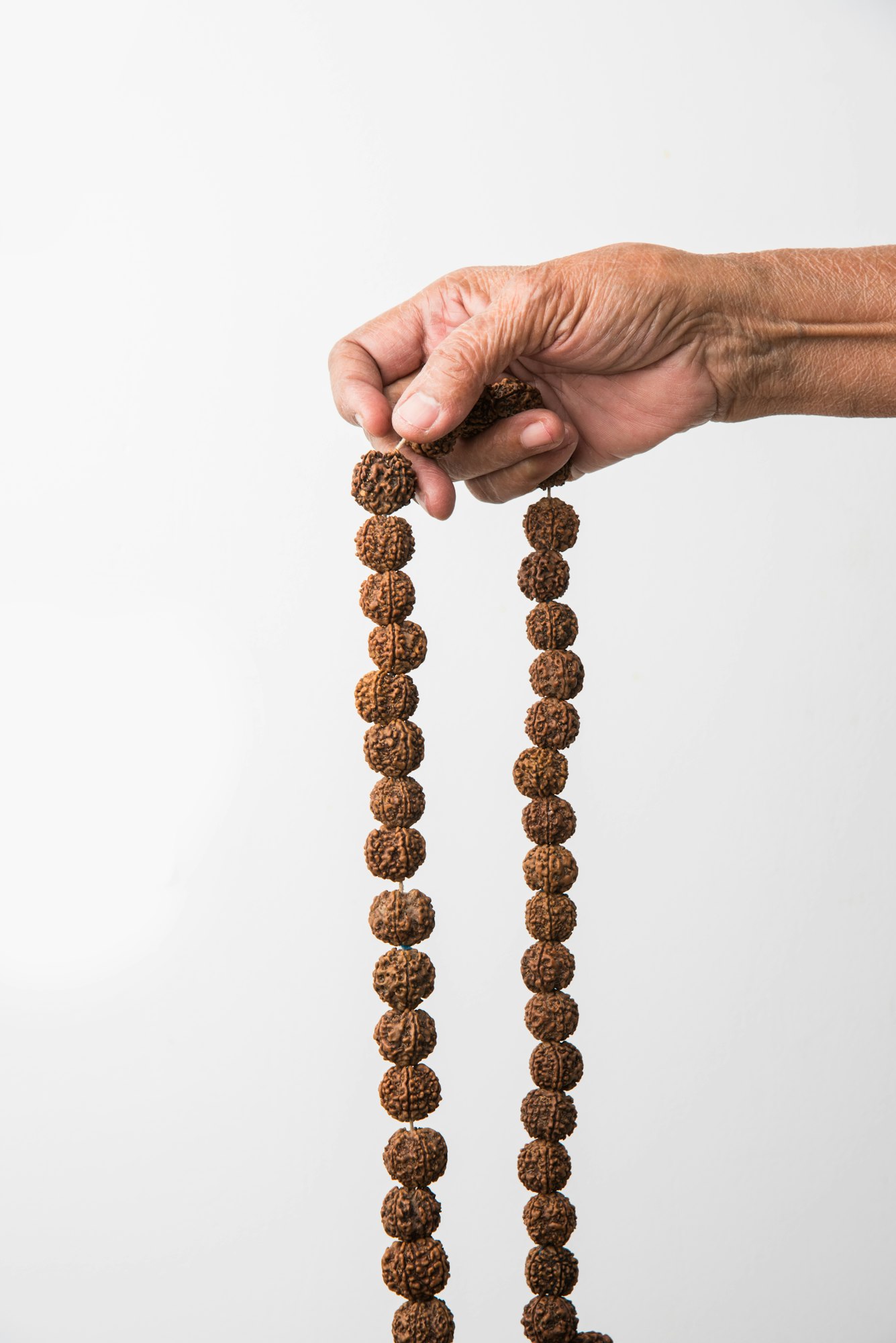 Meditation with Rudraksha Mala